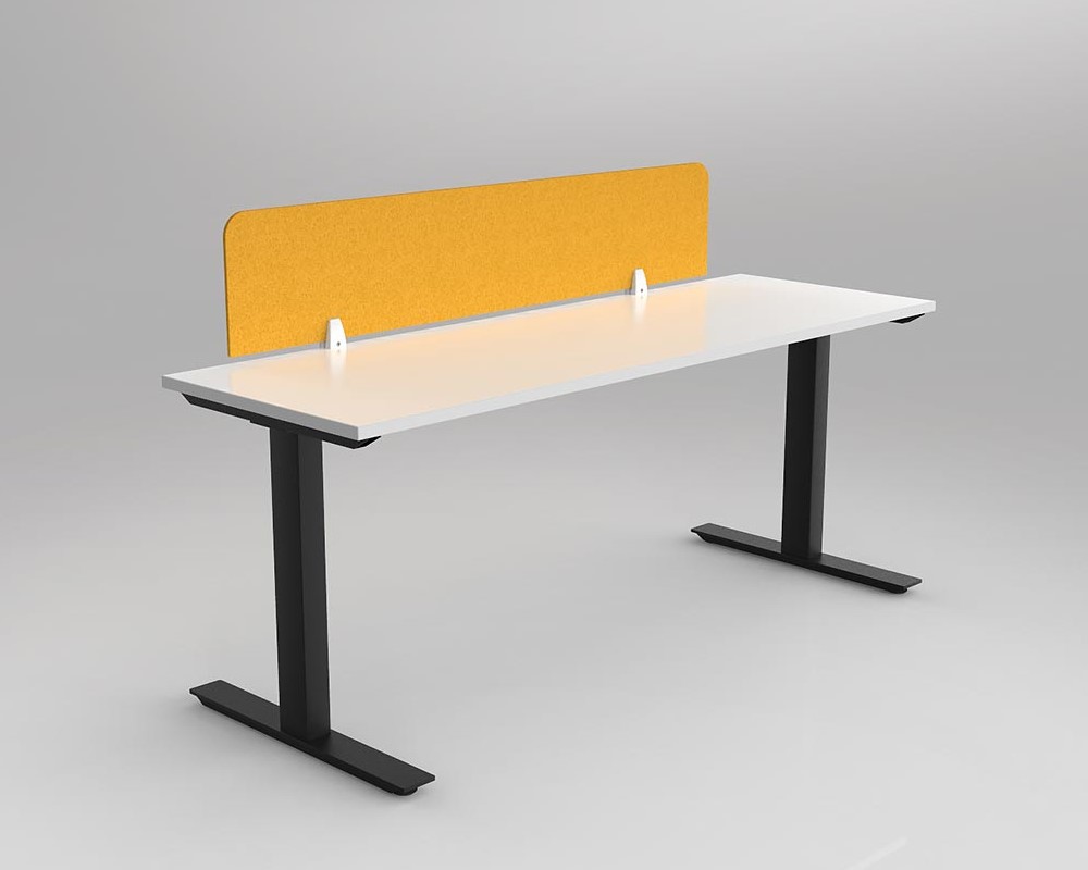 Agile Fixed Height Desk with Acoustic Screen